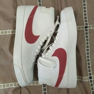 Men Size 10 Nike SB Blazer Zoom Mid Canvas Red/Whi